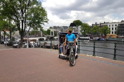 2.5 hours Amsterdam Pedicab Tour - The route in plain English: from Westerkerk to the museum streets