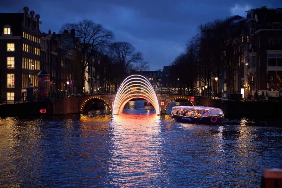 Amsterdam: Light Festival Boat with Hot Choco & Stroopwafel - Should you book this Amsterdam Light Festival electric boat tour?