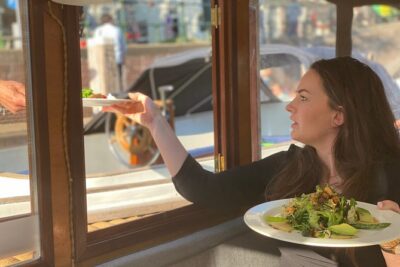 Amsterdam Private Dinner Cruise incl Drinks & 2-course Dinner 2hr - The canal route: Anne Frank House to Heineken and a real Houseboat Museum pass