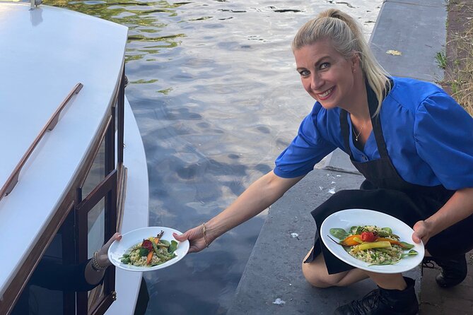 Amsterdam Private Dinner Cruise incl Drinks & 2-course Dinner 2hr - Restaurant food in Amsterdam style: what’s on the sample menu