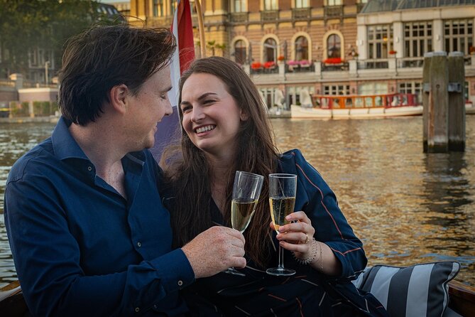 Amsterdam Private Dinner Cruise incl Drinks & 2-course Dinner 2hr - Drinks onboard: wine, beer, coffee/tea, and the champagne add-on