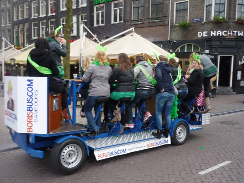 Amsterdam: Shared Party Bike Tour with Beer - Shared Bikes and Group Size: Up to 17 Riders