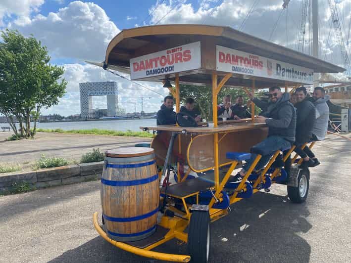 Amsterdam: The Original BUBBLES & BIKE Private Prosecco Tour - Meeting point under the train viaduct: how to not lose time