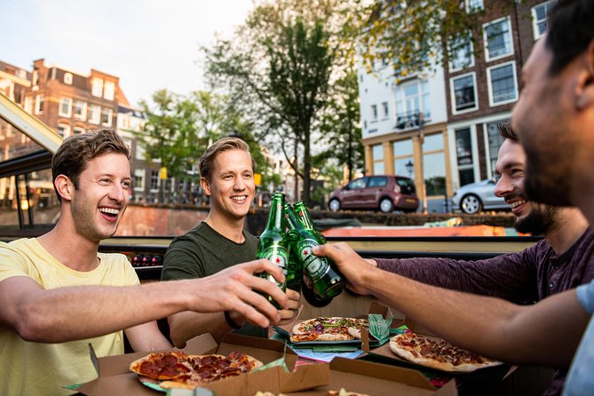 Amsterdam The Original Pizza Cruise with Unlimited Drinks - A 90-Minute Canal Cruise That Starts in Prime Night-Light Time