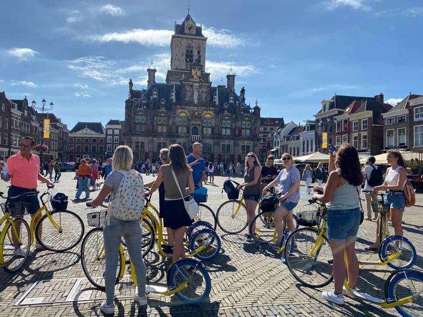 Delft - Step/scootertour in and around the city - Old Church and its leaning tower moment