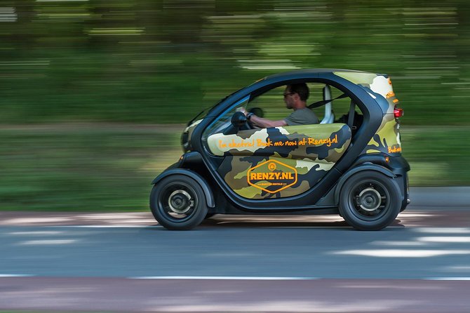 Drive it yourself electric History and Castle GPS audio tour - Renault Twizy electric microcar: easy steering, real Dutch streets
