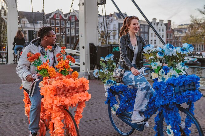 Explore Amsterdam canals on iconic Flower Bikes - Riding the Anne Frank House area: short stop, heavy mood