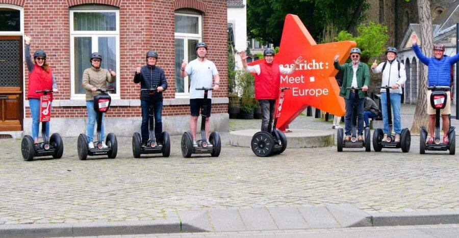 Maastricht: Segway City Tours - Getting started at Luikerweg 78: instructions, helmets, and first confidence