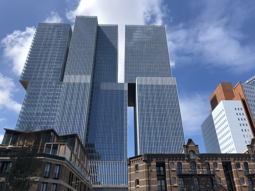 Rotterdam Architecture: Centre and South Bank with watertaxi - St. Laurens Church and Markthal: the city’s daily-life architecture