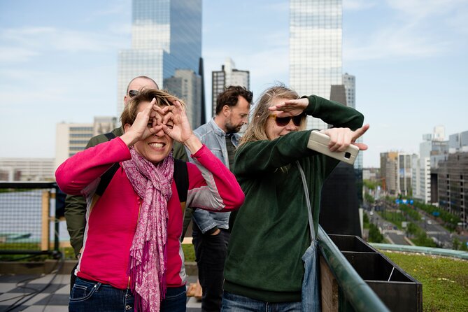 Rotterdam Rooftop tour - Stop 5: Grotekerkplein rooftop viewpoint toward Laurenschurch