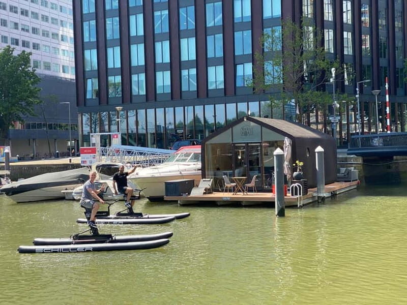 Schiller Water Bike Rental in Maritime District Rotterdam - Starting at the Dock: De Coaster by the Aquarium Pontoon